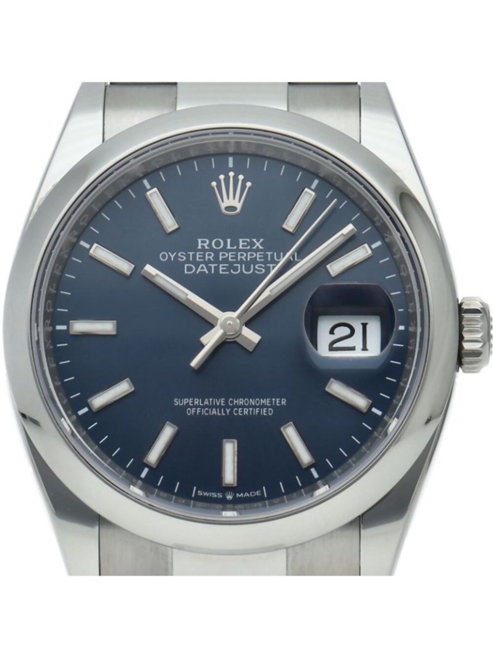 Rolex Datejust 36 Watch Oyster Bright Blue SS
